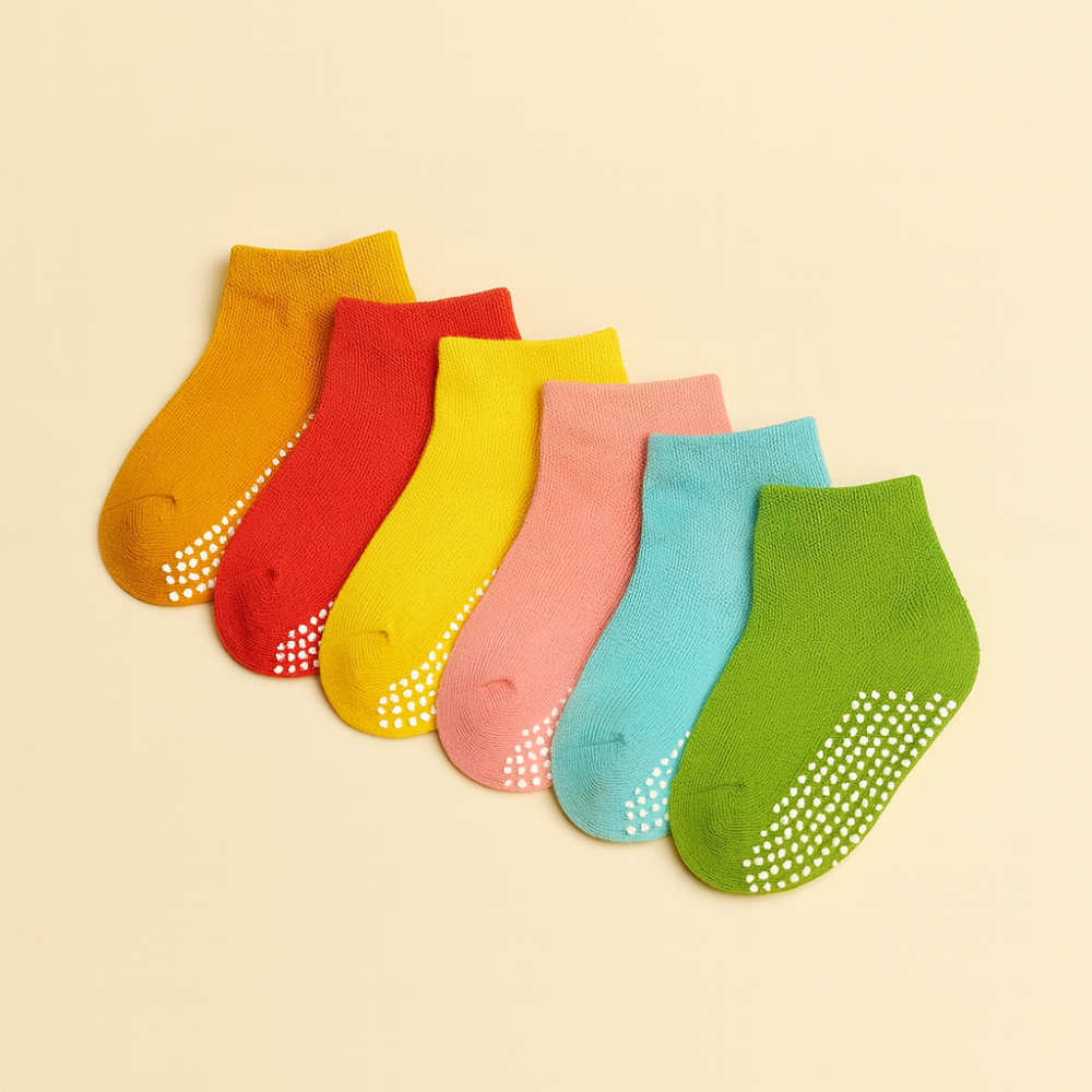 Rutschfeste Socken – Set von 6